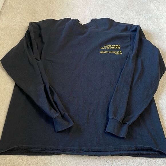 Jacob Banks Live In Concert North American Tour Black Long Sleeve w Tour Dates - Picture 1 of 3